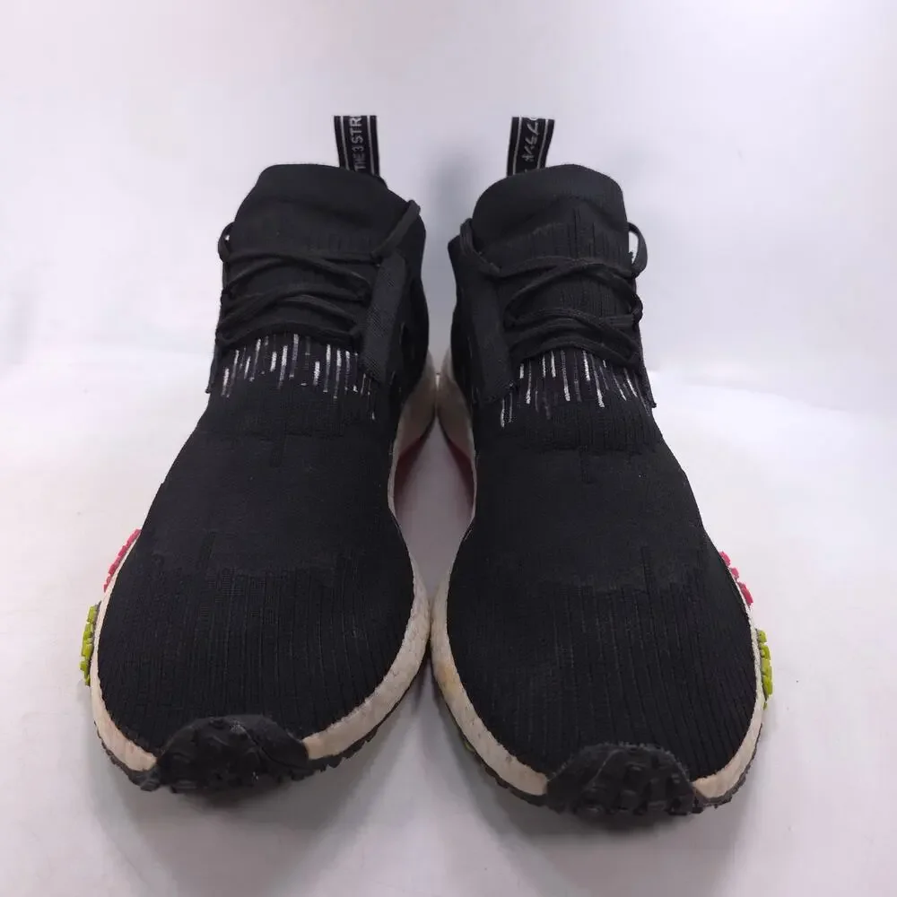 Adidas NMD Racer Primeknit Athletic Running Shoe Mens Size 13 CQ2441 Black White